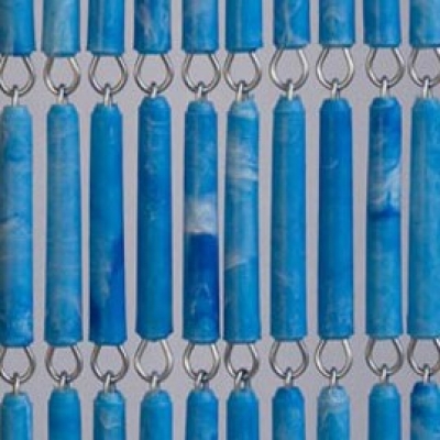 Vliegengordijn op maat: hulzen blauw gevlekt (bouwpakket)